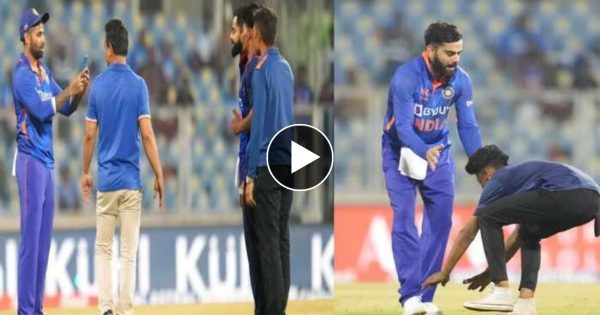 IND vs SL: लाइव मैच में कोहली से मिलने मैदान में घुसा फैन, पकड़े पैर; सूर्या से यही थी उम्मीद – वीडियो