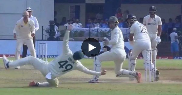 Steve Smith ने एक हाथ से लपका अविश्‍वसनीय कैच, Cheteshwar Pujara भी रहे गए हक्के-भक्के, देखें वीडियो