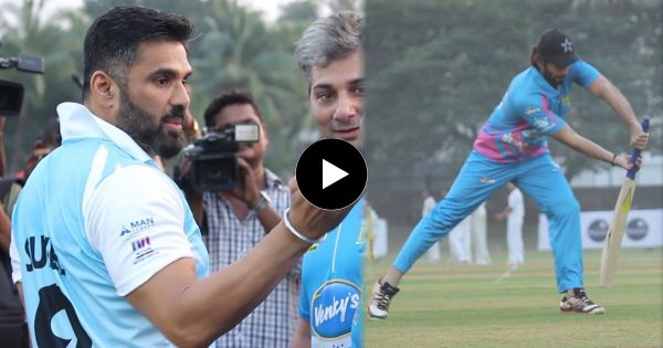दामाद केएल राहुल के फ्लॉप होते ही मैदान पर उतरे सुनील शेट्टी, गेंदबाजों पर उतारा अपना गुस्सा चौके छक्के की लगाई झड़ी – वीडियो