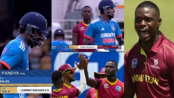 हार्दिक पंड्या से LIVE मैच में भिड़ा वेस्टइंडीज का नया-नवेला गेंदबाज, OUT करते ही कर डाली शर्मनाक हरकत, VIDEO हुआ वायरल